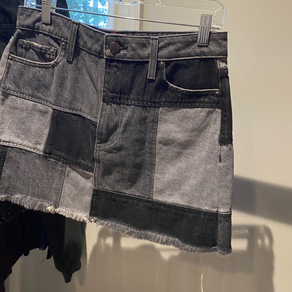 Patchwork Jean Skirt - image 1